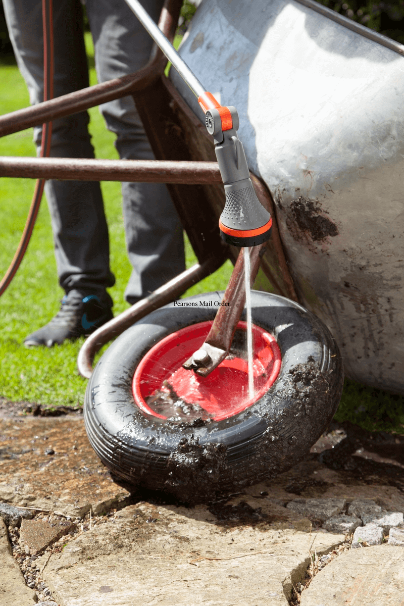 Comfort Spray Lance washing wheelbarrow wheel